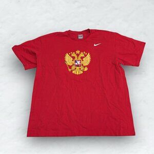 NIKE Vintage Retro Russian Coat Of Arms Graphic T Shirt